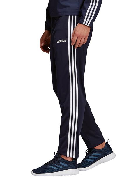 adidas herren hose dunkelblau mit grau streifen